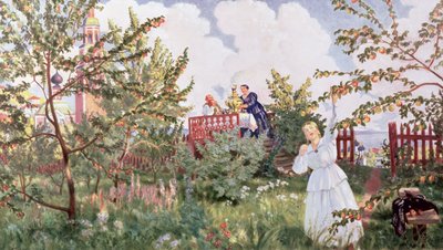 The Orchard by Boris Mikhailovich Kustodiev